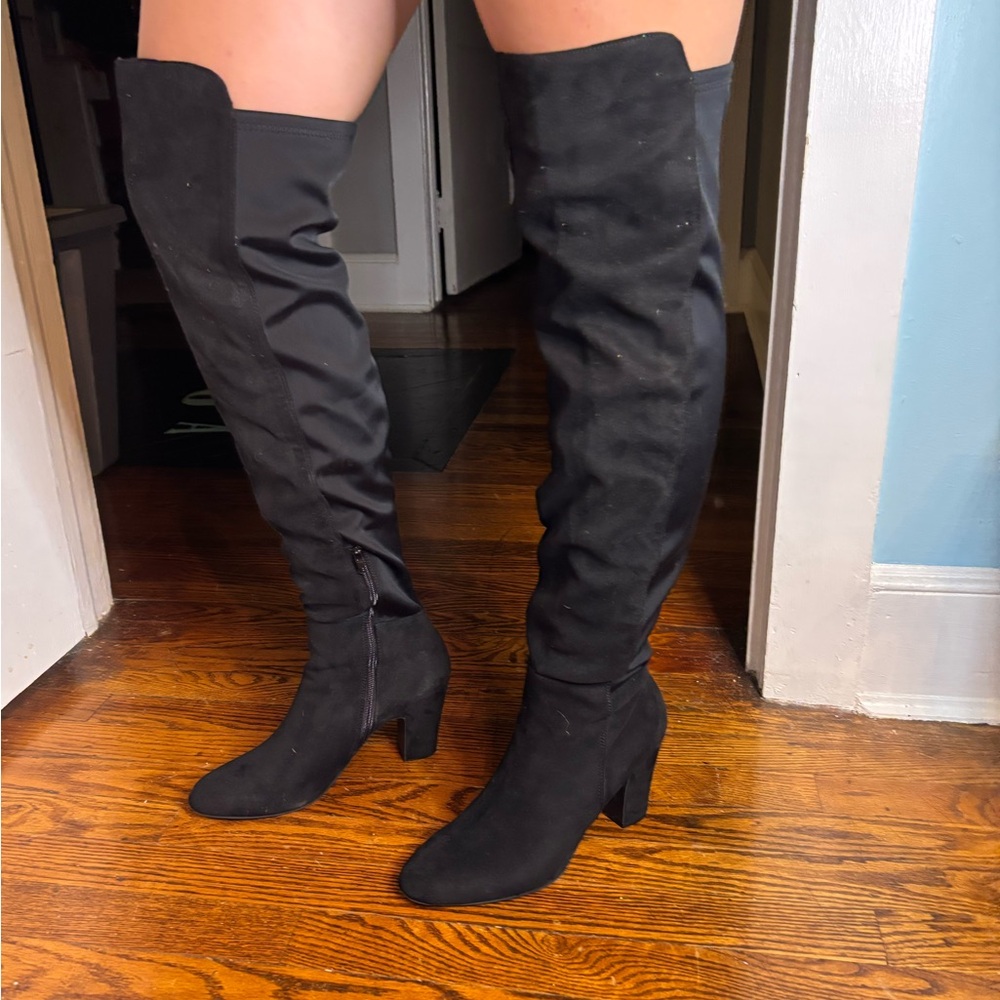 Chinese Laundry Black Over-the-Knee Boots